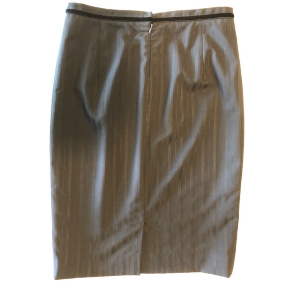 Dolce & Gabanna Black Striped Pencil Skirt SZ 40 4 - Picture 3 of 6